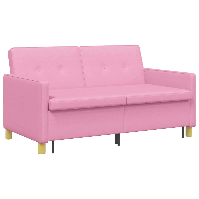 Ištraukiama sofa-lova Rožinė Audinys
