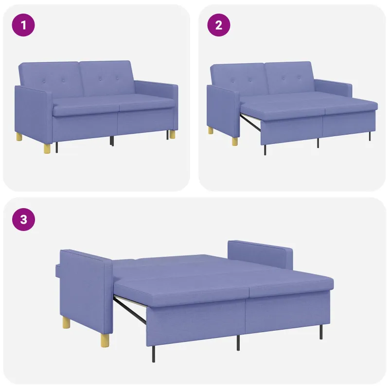 Ištraukiama sofa-lova Džinsinės mėlynos Audinys
