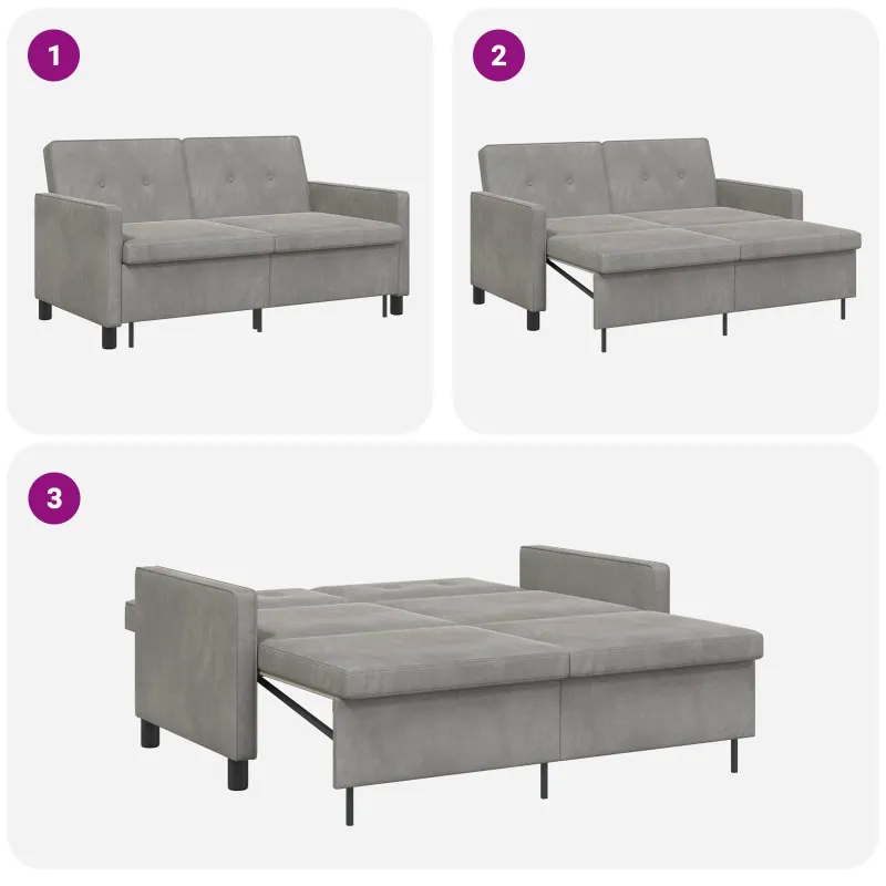 Sofa lova Šviesiai žalia Audinys