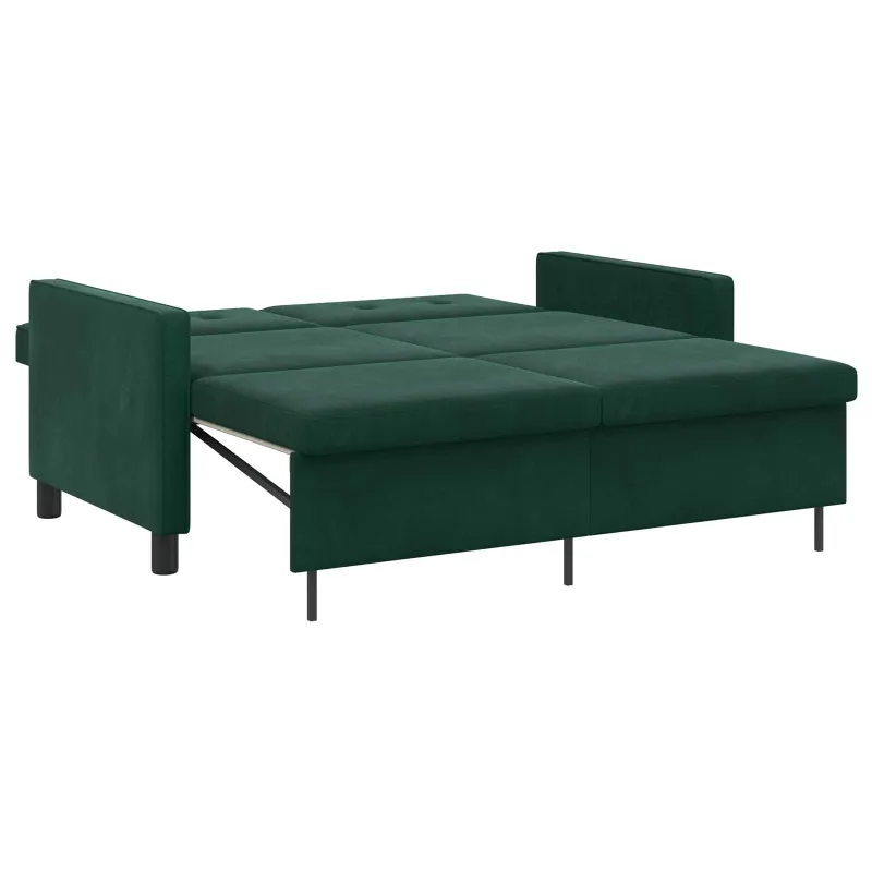 Sofa lova Tamsiai žalia Audinys