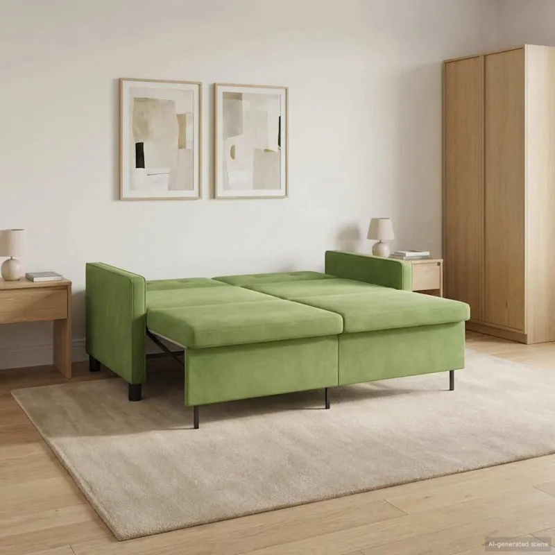 Sofa lova Šviesiai žalia Audinys