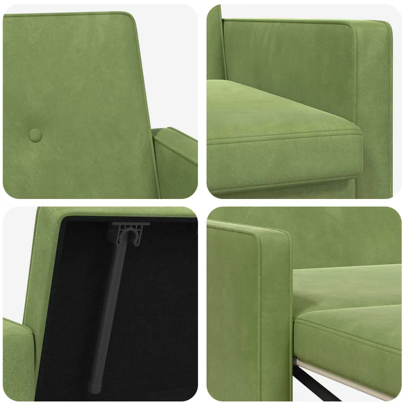 Sofa lova Šviesiai žalia Audinys