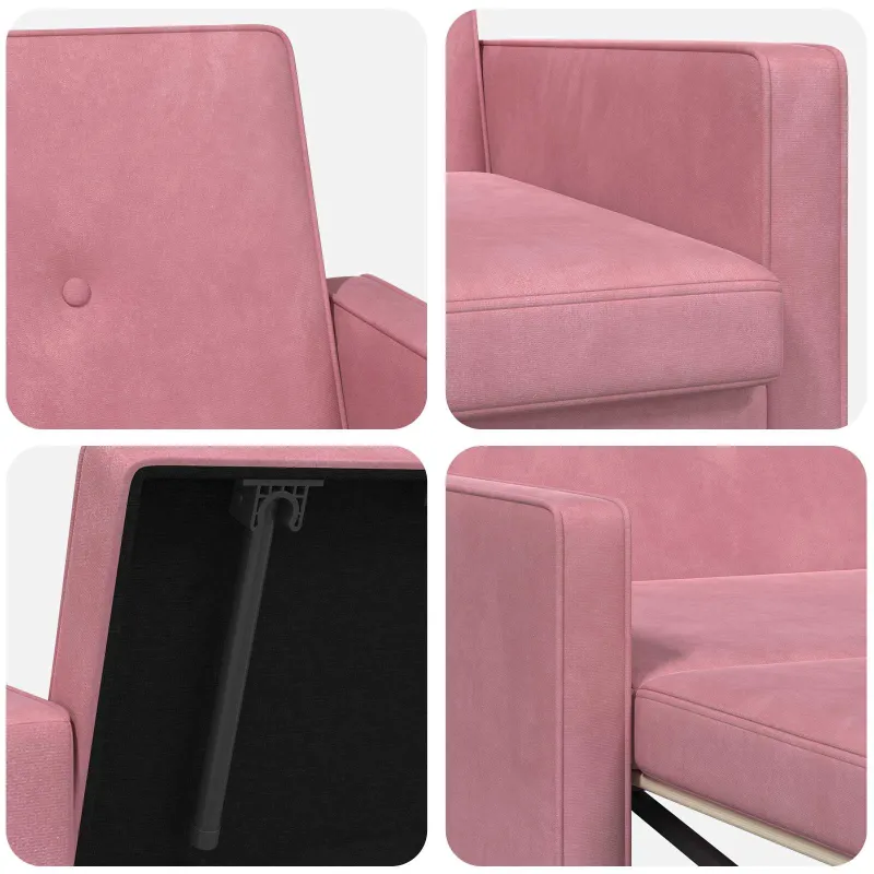 Sofa lova Rožinė Audinys