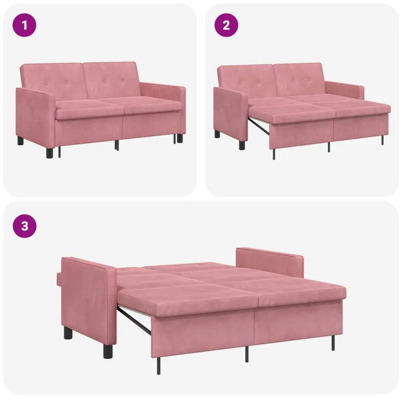 Sofa lova Rožinė Audinys