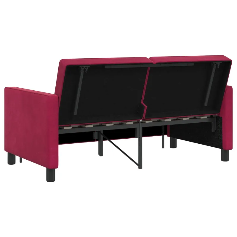 Sofa lova Vyno raudona Audinys