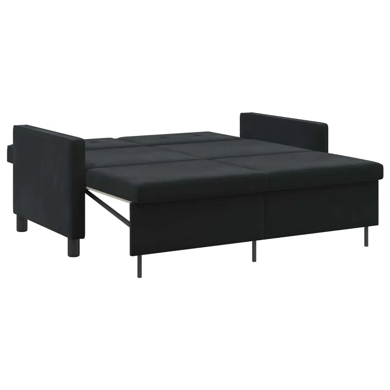 Sofa lova Juoda Audinys