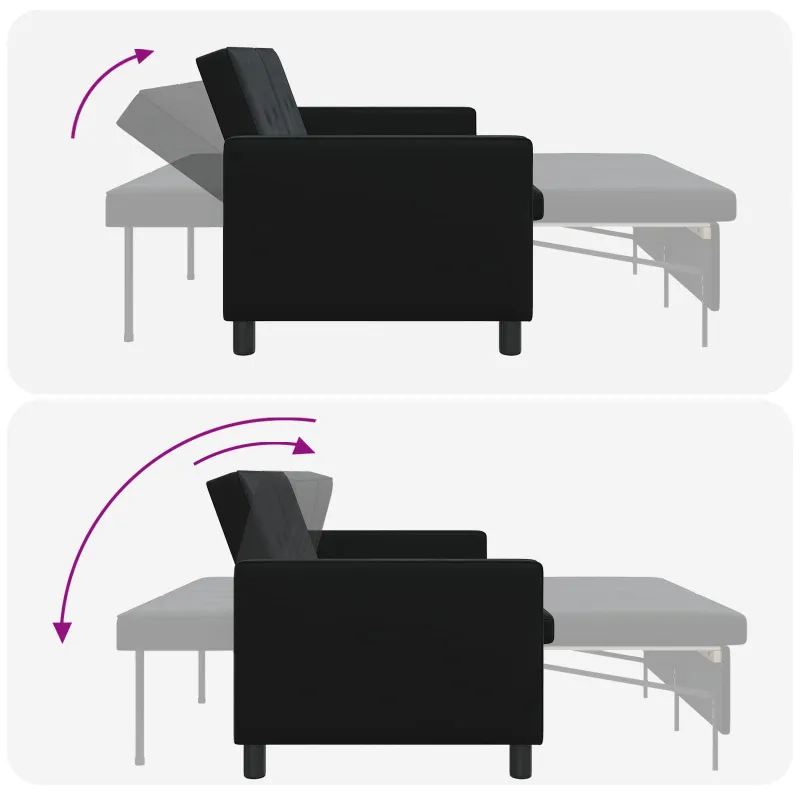 Sofa lova Juoda Audinys
