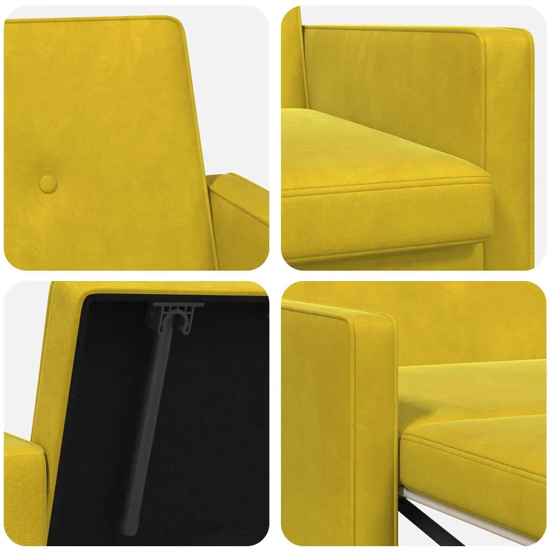 Sofa lova Geltona Audinys