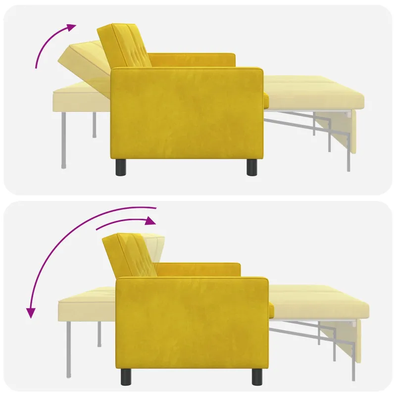 Sofa lova Geltona Audinys