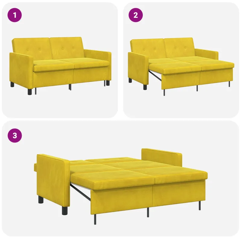 Sofa lova Geltona Audinys