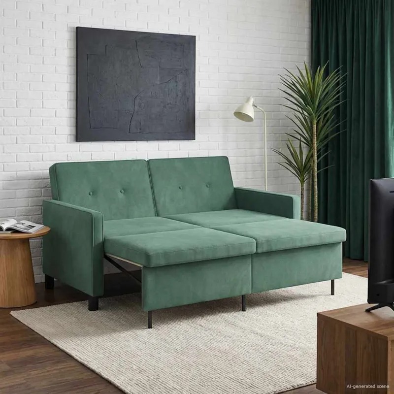 Sofa lova Jūrinė žalia Audinys