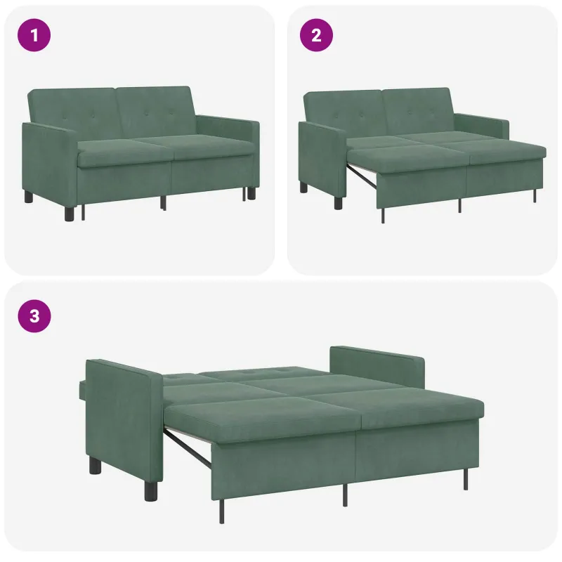 Sofa lova Jūrinė žalia Audinys