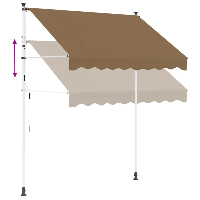 Rankinė sulankstoma markizė Smėlio 300 cm