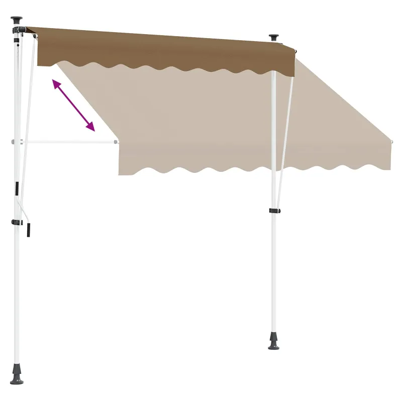 Rankinė sulankstoma markizė Smėlio 300 cm
