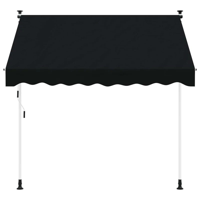 Rankinė sulankstoma markizė Juoda 100 cm