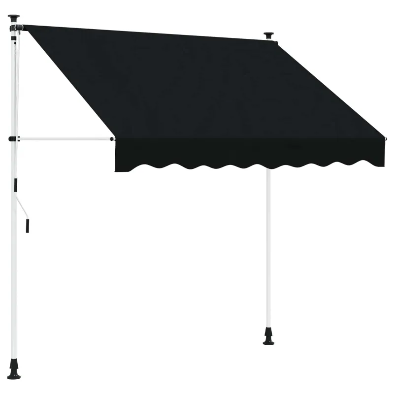 Rankinė sulankstoma markizė Juoda 150 cm