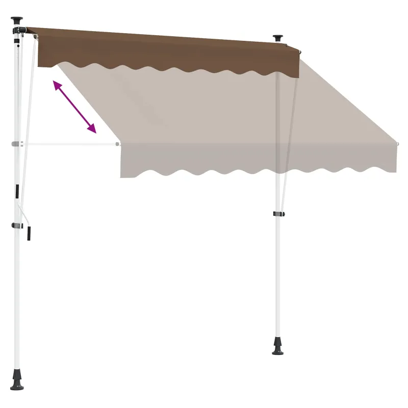 Rankinė sulankstoma markizė Taupe 350 cm