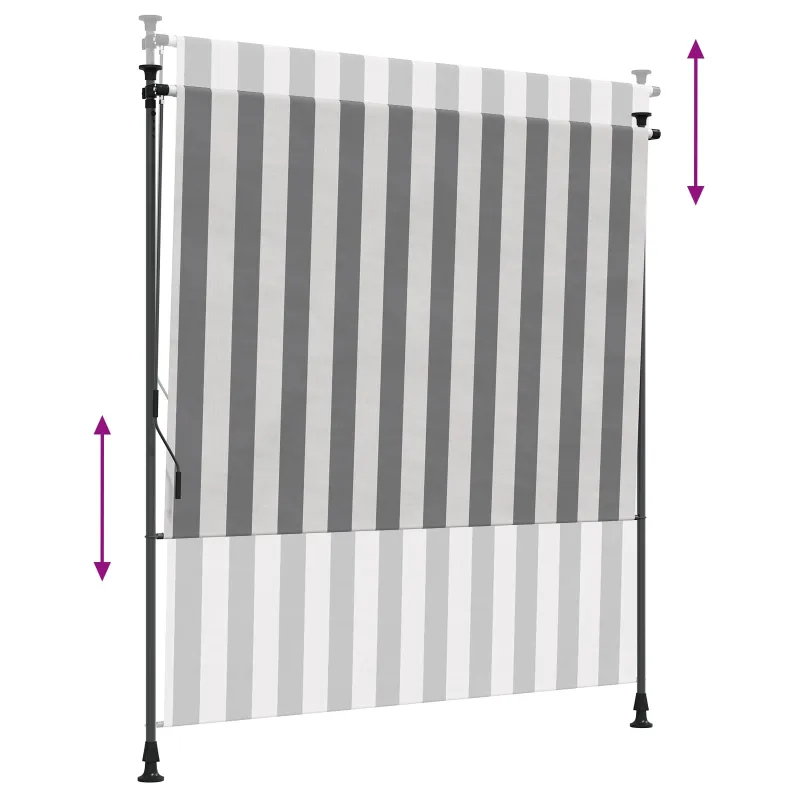 Lauko Ritininė Žaliuzė Antracito ir baltos 120 x 270 cm