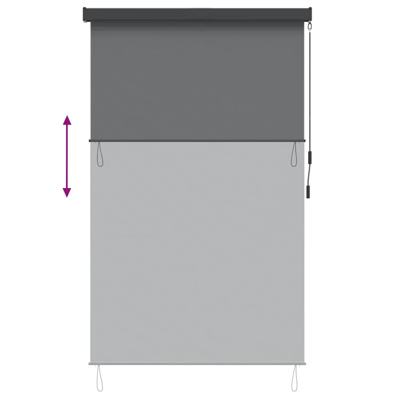Roletas Šviesiai pilka 60 x 250 cm Audinys ir aliuminis