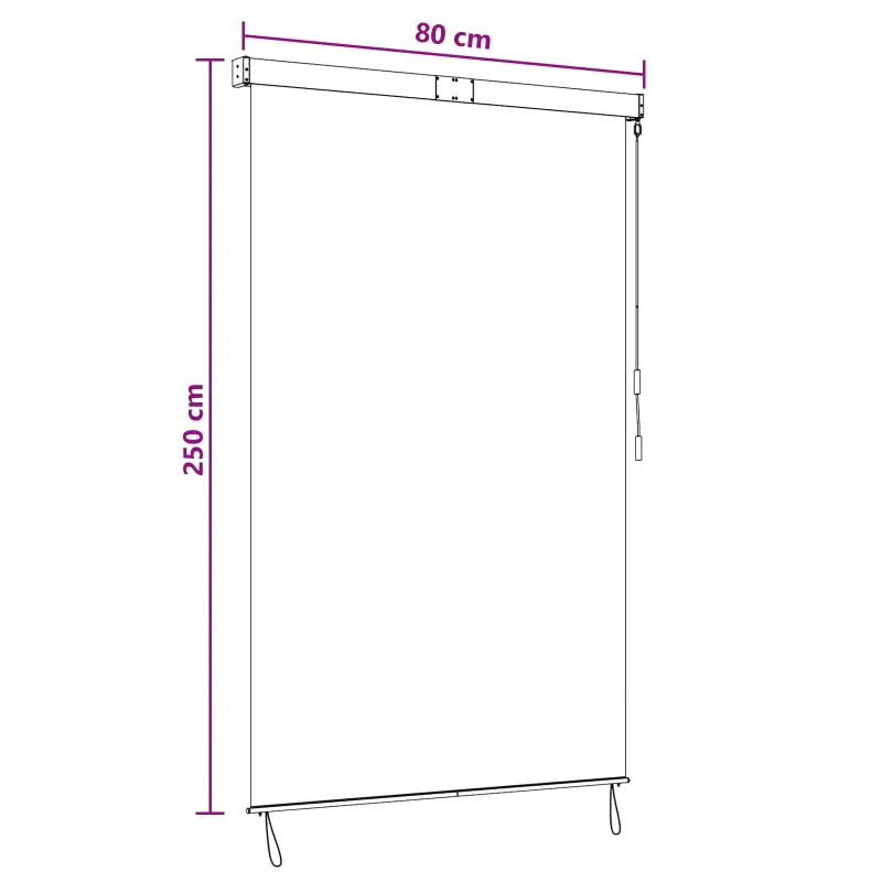 Roletas Ruda 80 x 250 cm Audinys ir aliuminis