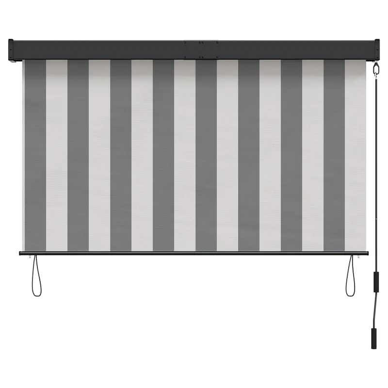 Roletas Antracito ir baltos 80 x 250 cm Audinys ir aliuminis