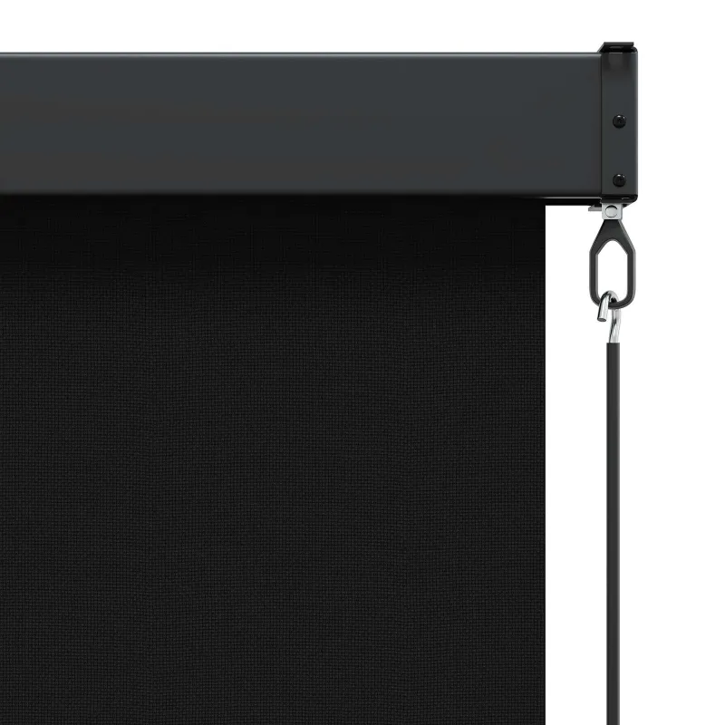 Roletas Juoda 140 x 250 cm Audinys ir aliuminis