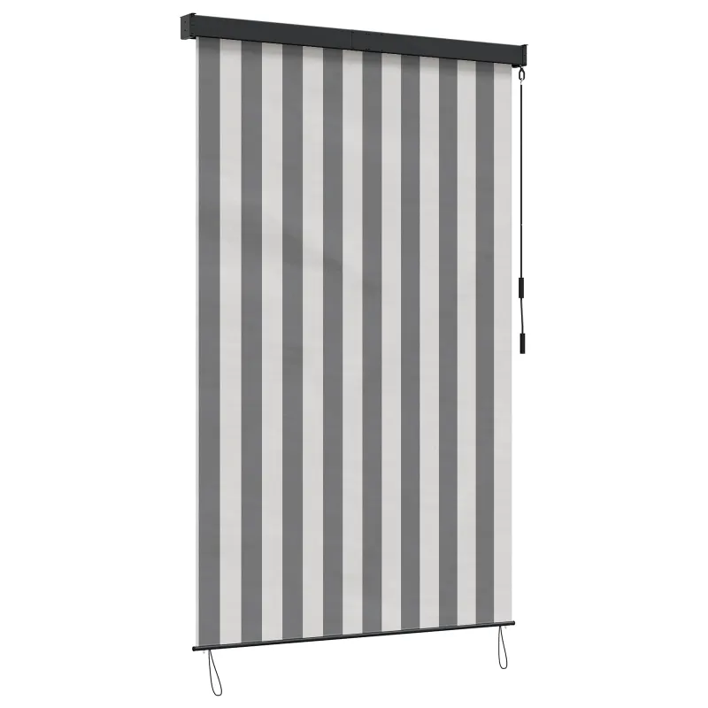Roletas Antracito ir baltos 140 x 250 cm Audinys ir aliuminis