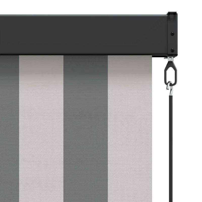 Roletas Antracito ir baltos 140 x 250 cm Audinys ir aliuminis