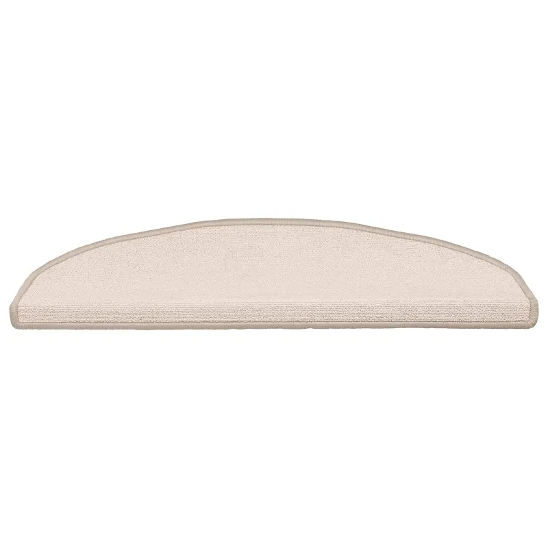 Savaime prilipantys laiptų kilimėliai Pusapvalis 15 pcs Taupe