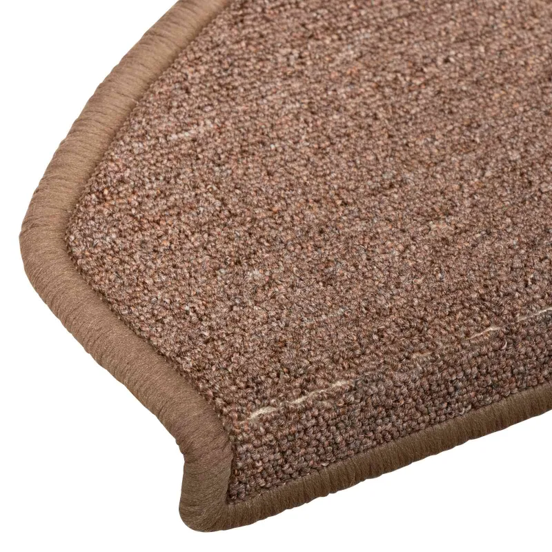 Savaime prilipantys laiptų kilimėliai Pusapvalis 15 pcs Ruda