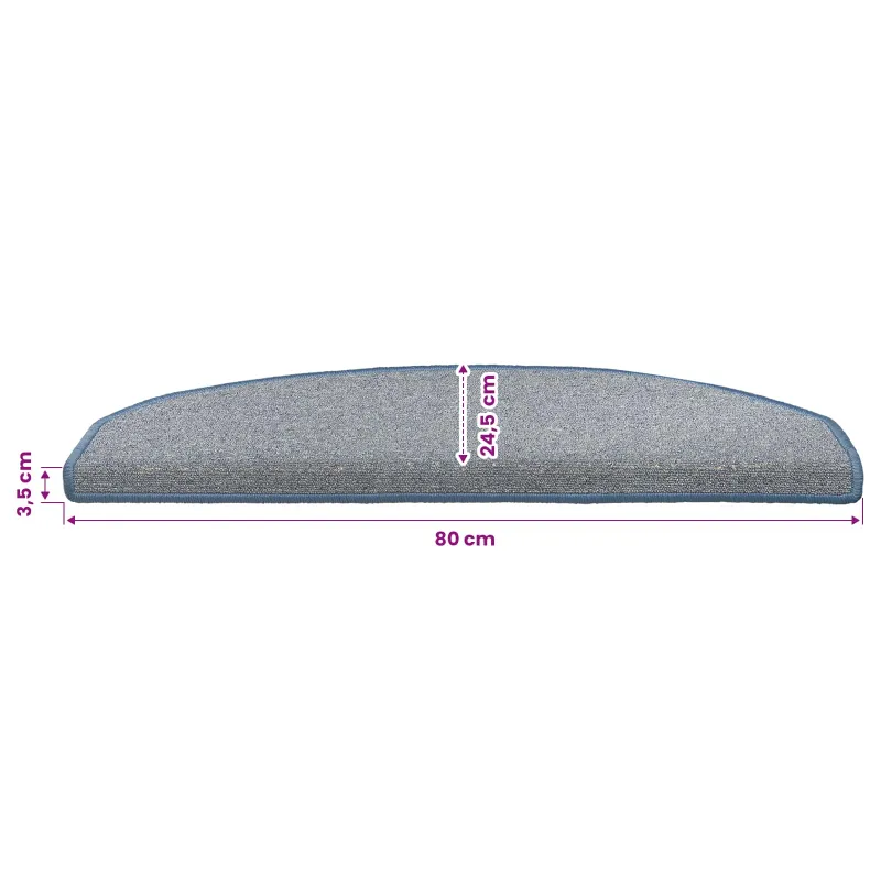 Savaime prilipantys laiptų kilimėliai 15 pcs 80 x 24,5 x 3,5 cm