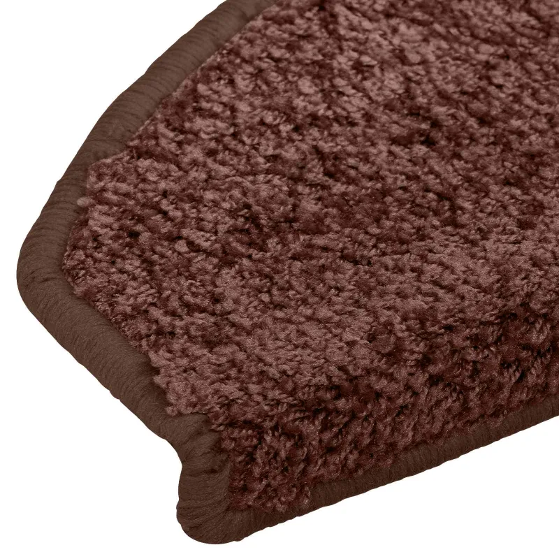 Savaime prilipantys laiptų kilimėliai Pusapvalis 15 pcs Ruda