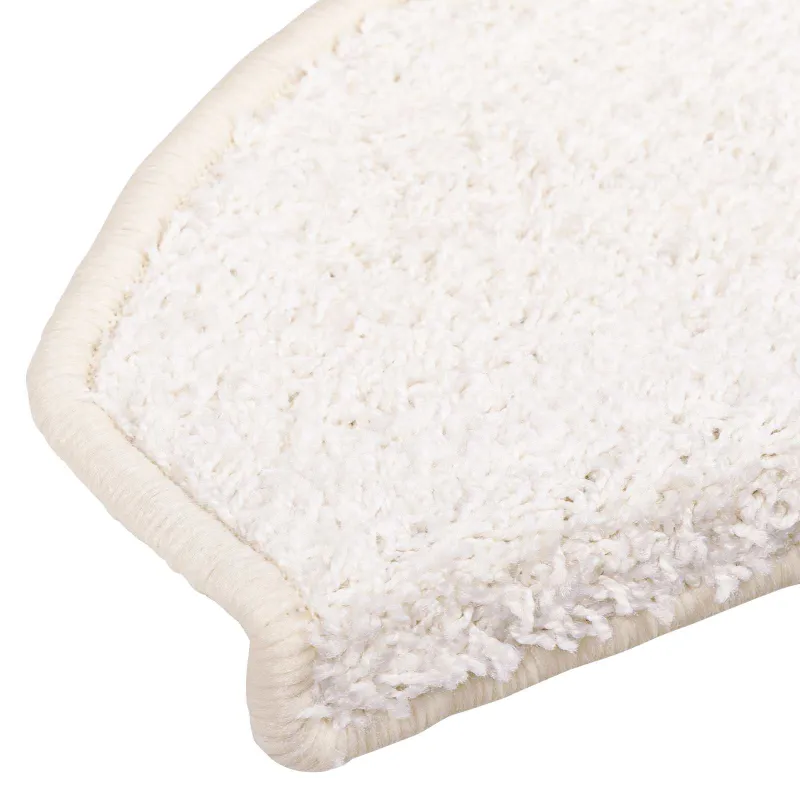 Savaime prilipantys laiptų kilimėliai Pusapvalis 15 pcs Balta