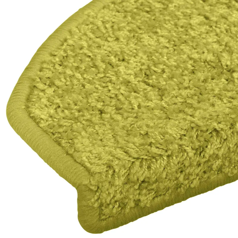 Savaime prilipantys laiptų kilimėliai Pusapvalis 15 pcs Žalia