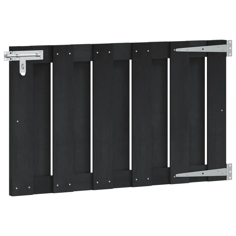 Sodo vartai 100 x 60 cm WPC ir aliuminis Juoda