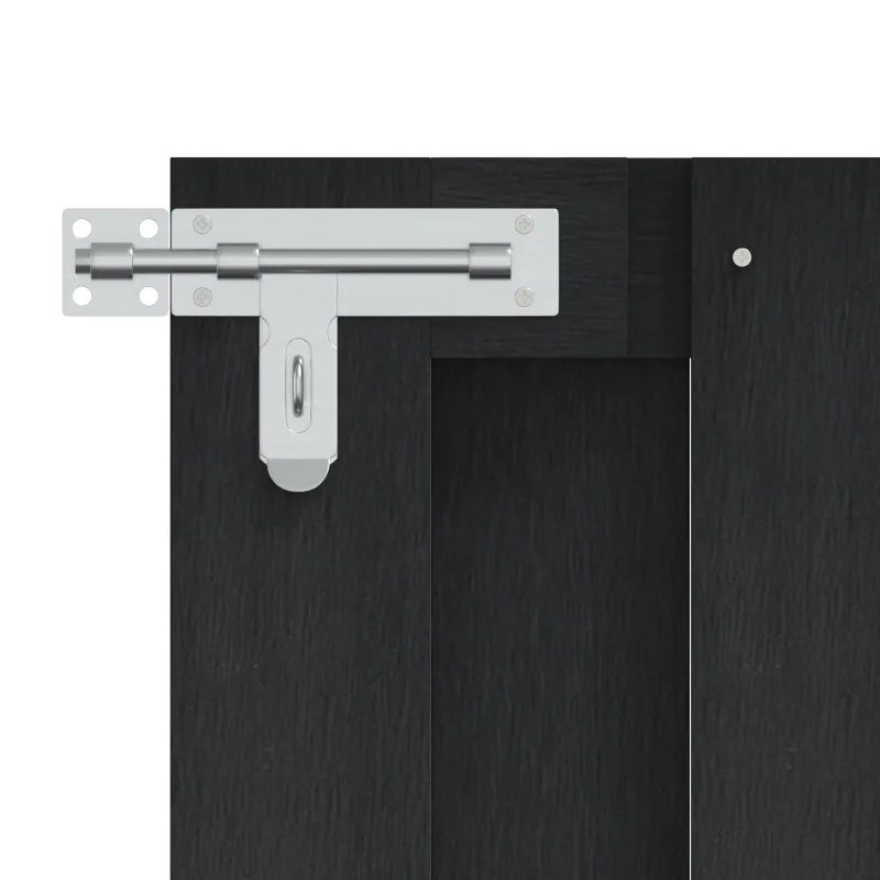 Sodo vartai 100 x 60 cm WPC ir aliuminis Juoda