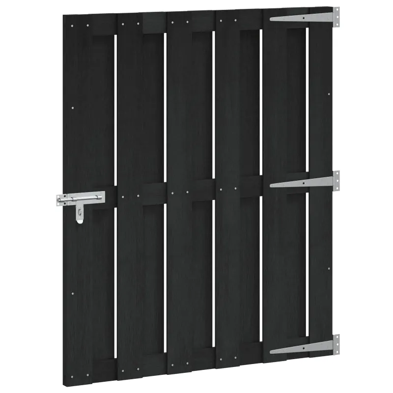 Sodo vartai 100 x 112 cm WPC ir aliuminis Juoda