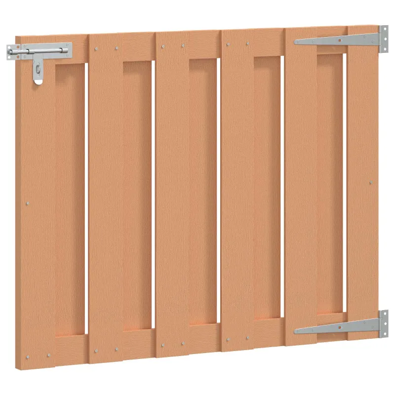 Sodo vartai 100 x 80 cm WPC ir aliuminis Ruda