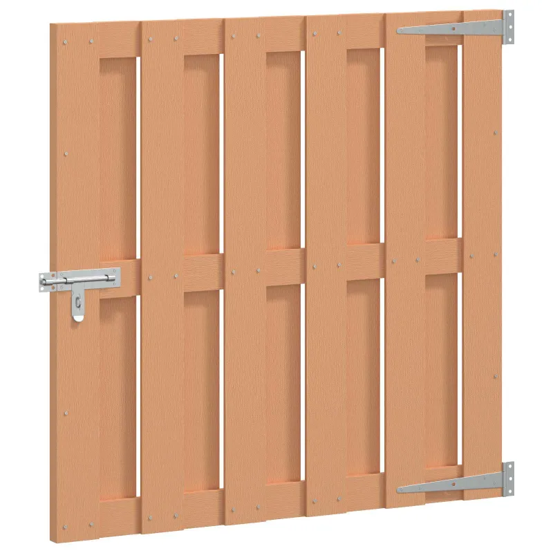 Sodo vartai 100 x 100 cm WPC ir aliuminis Ruda