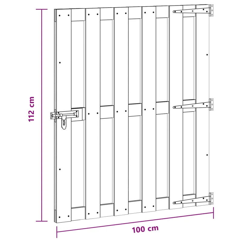Sodo vartai 100 x 112 cm WPC ir aliuminis Ruda
