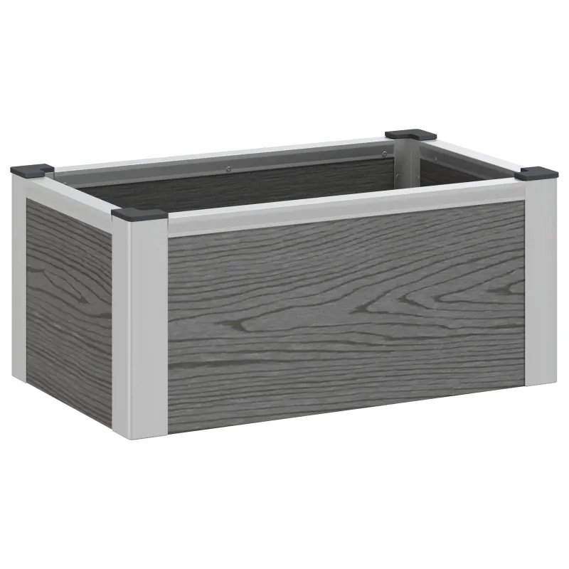 Paaukštinta sodo lova Pilka 50 x 30 x 22 cm WPC ir aliuminis