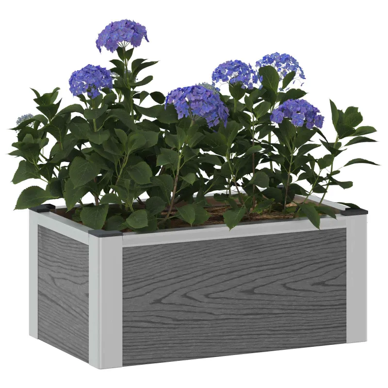 Paaukštinta sodo lova Pilka 50 x 30 x 22 cm WPC ir aliuminis
