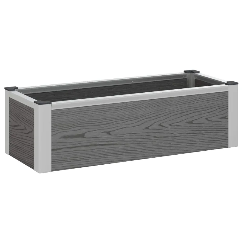 Paaukštinta sodo lova Pilka 75 x 30 x 22 cm WPC ir aliuminis