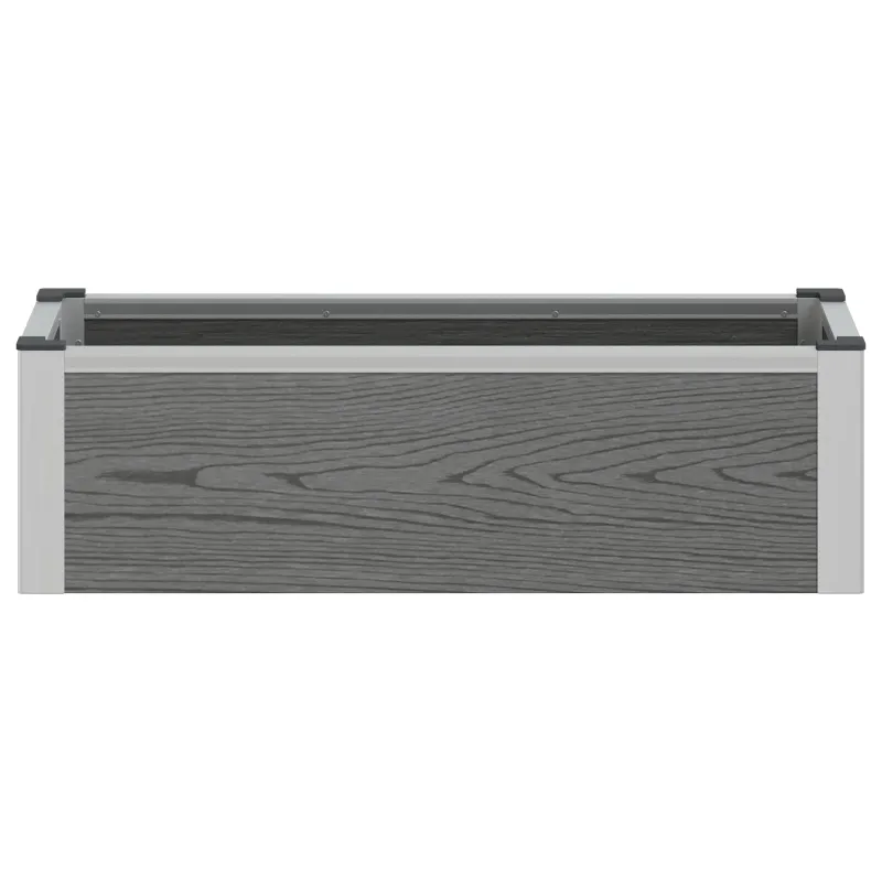 Paaukštinta sodo lova Pilka 75 x 30 x 22 cm WPC ir aliuminis