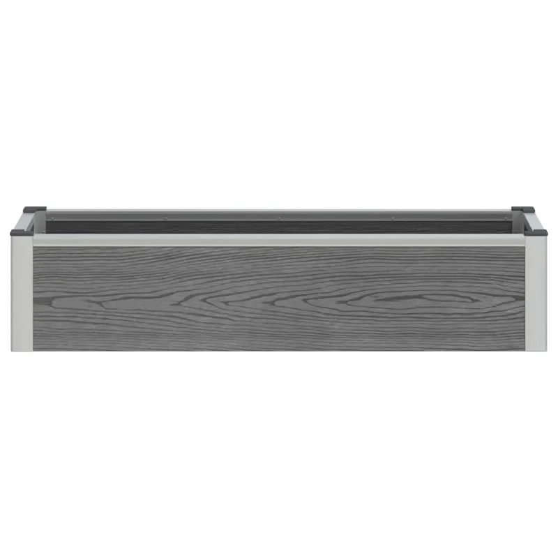 Paaukštinta sodo lova Pilka 100 x 30 x 22 cm WPC ir aliuminis