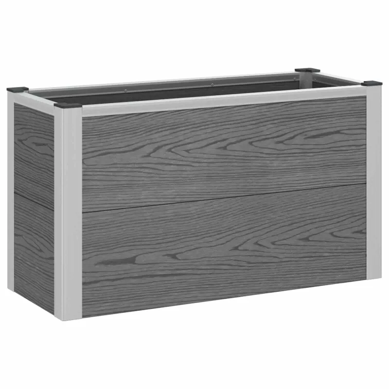 Paaukštinta sodo lova Pilka 75 x 30 x 22 cm WPC ir aliuminis