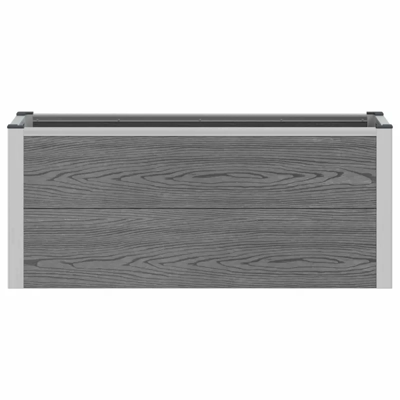 Paaukštinta sodo lova Pilka 100 x 30 x 22 cm WPC ir aliuminis