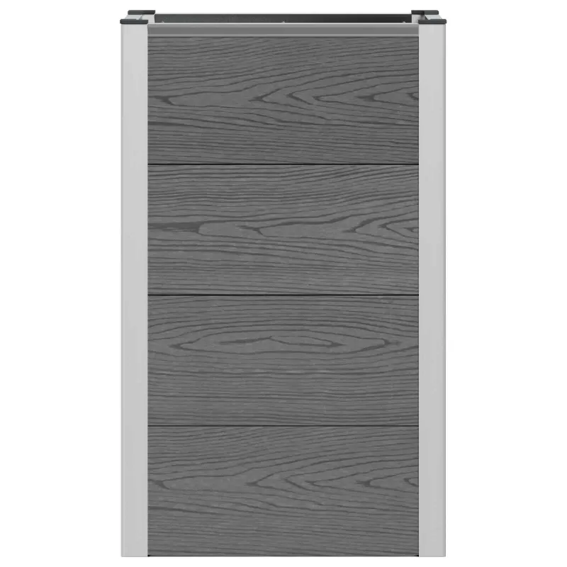 Paaukštinta sodo lova Pilka 50 x 30 x 22 cm WPC ir aliuminis