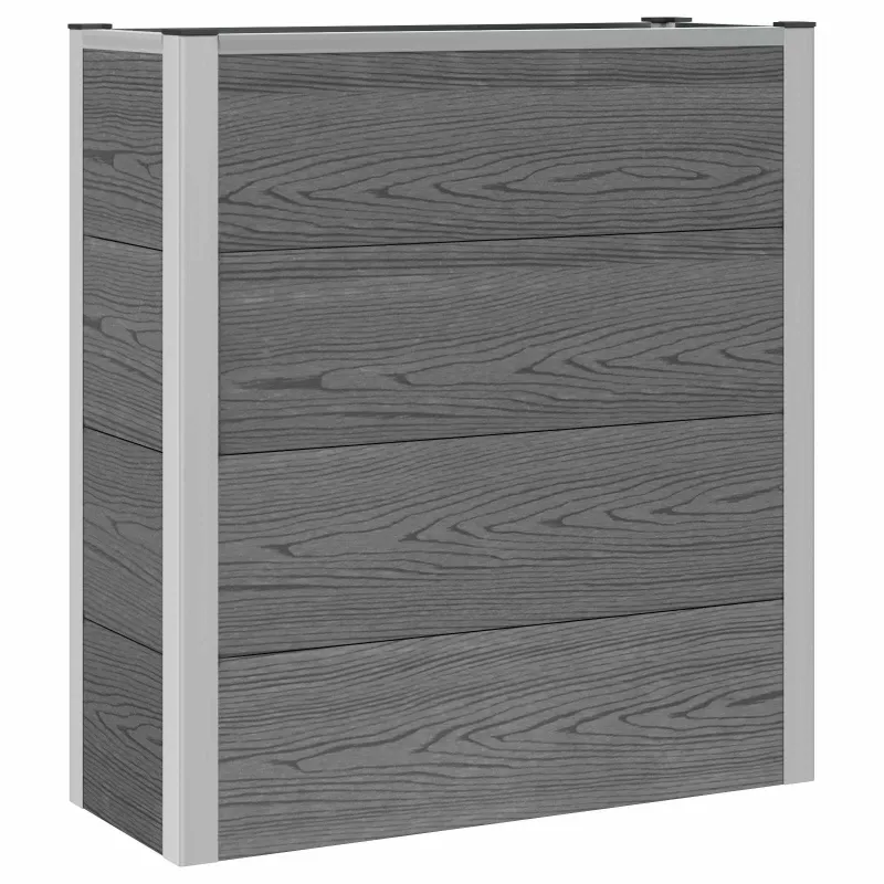 Paaukštinta sodo lova Pilka 75 x 30 x 22 cm WPC ir aliuminis