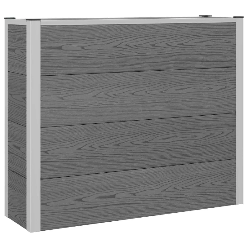 Paaukštinta sodo lova Pilka 100 x 30 x 22 cm WPC ir aliuminis